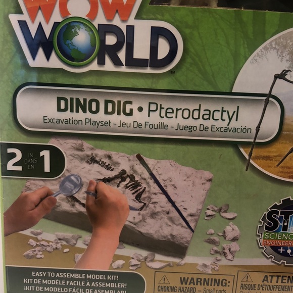 DINO DIG WOW WORLD NWT Science Tech Pterodactyl excavation playset - Picture 2 of 7